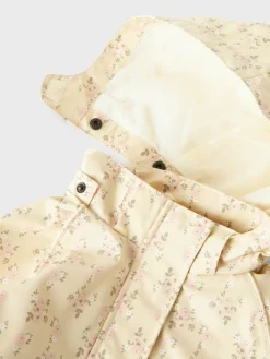 Lil' Atelier Gerda lang jakke aop - BLEACHEDSA- Overgangsjakker