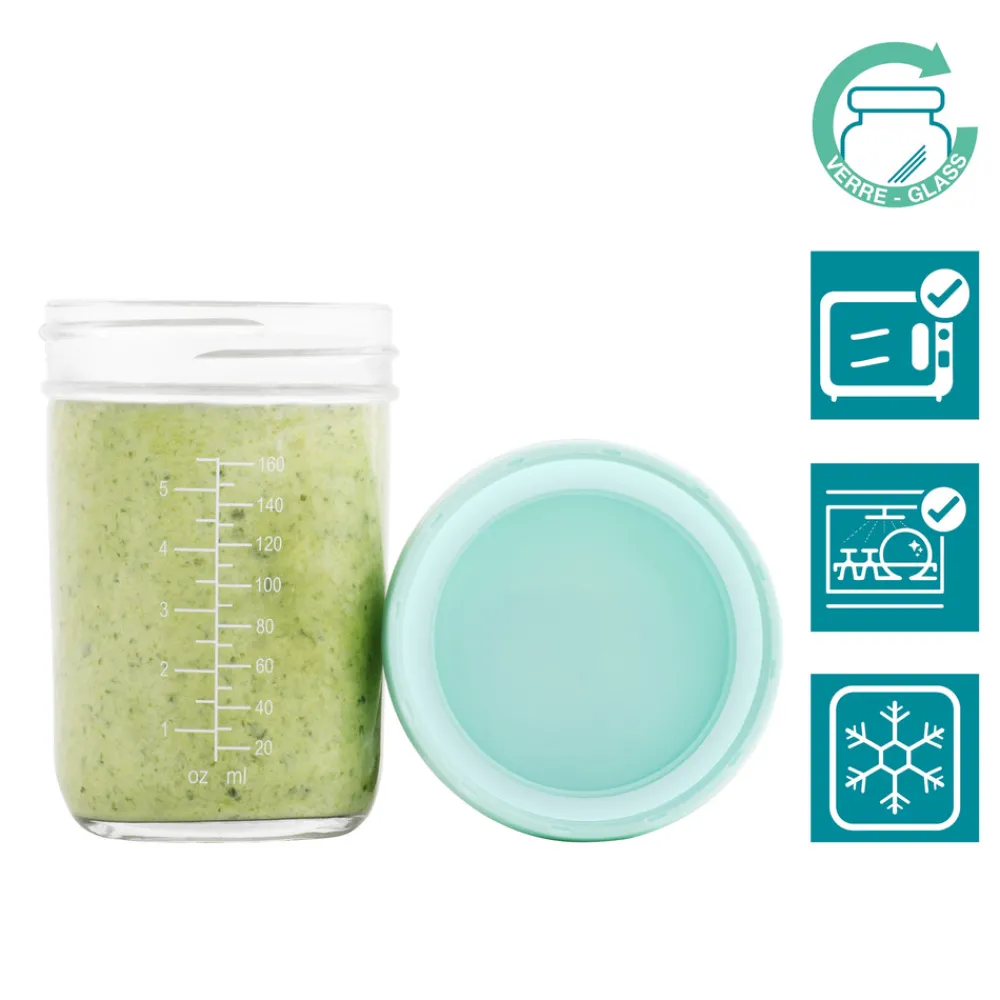 Babymoov Glas madbøtter - 4x 220ml- Madopbevaring