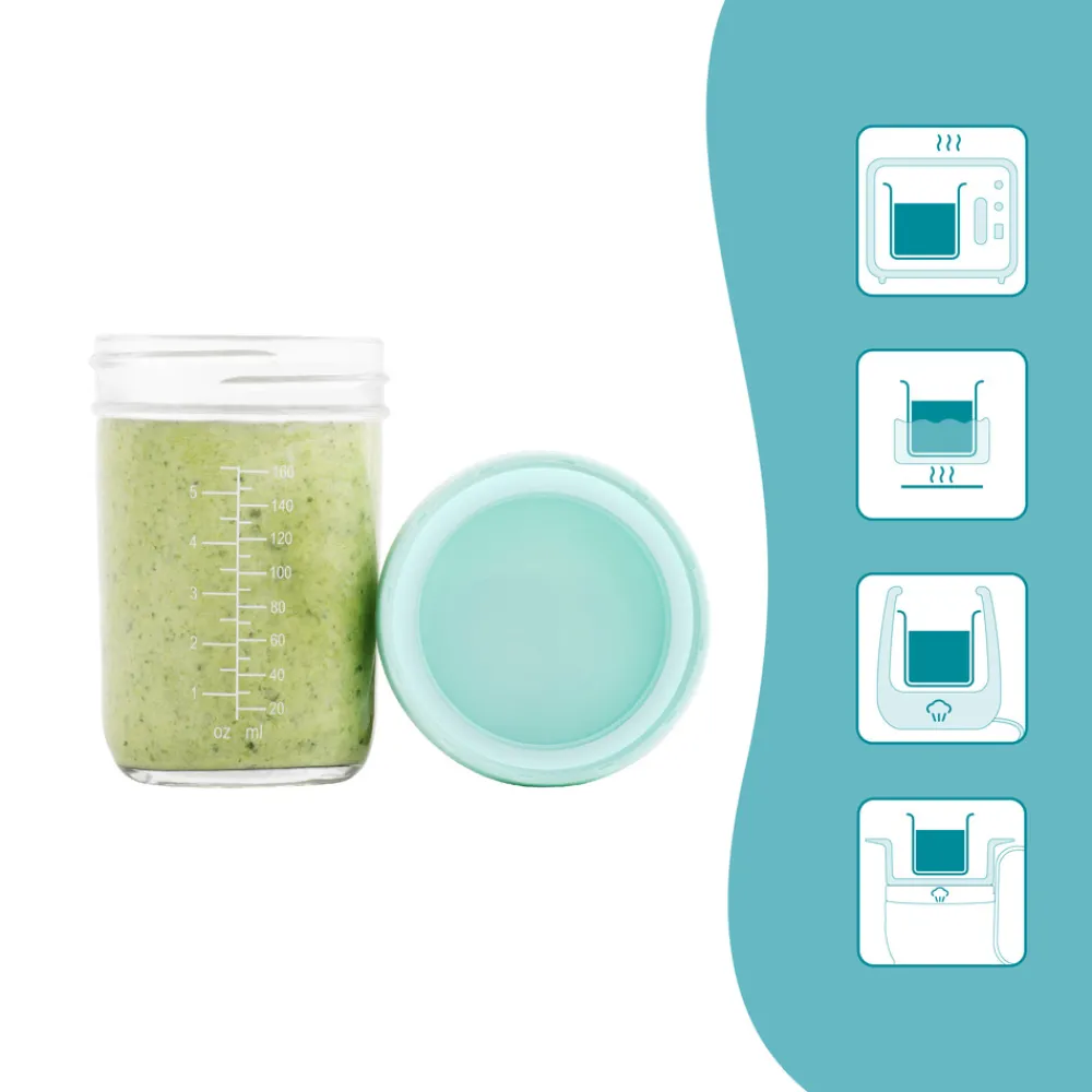 Babymoov Glas madbøtter - 4x 100ml & 4x 220ml- Madopbevaring