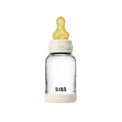 BIBS Glass baby bottle latex 120 ml ivory- Sutteflasker