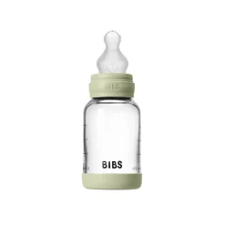 BIBS Glass baby bottle silicone 120 ml sage- Sutteflasker