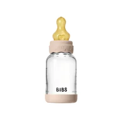 BIBS Glass boheme baby bottle latex 120 ml blush- Sutteflasker