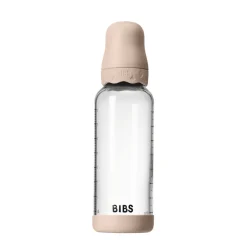 BIBS Glass boheme baby bottle latex 240 ml blush- Sutteflasker