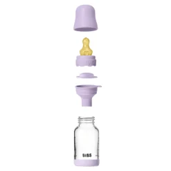 BIBS Glass boheme baby bottle latex 120 ml violet sky- Sutteflasker
