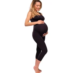 Carriwell Graviditets leggings m. støtte 3/4 længde sort- Leggings/Strømpebukser