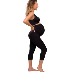 Carriwell Graviditets leggings m. støtte 3/4 længde sort- Leggings/Strømpebukser