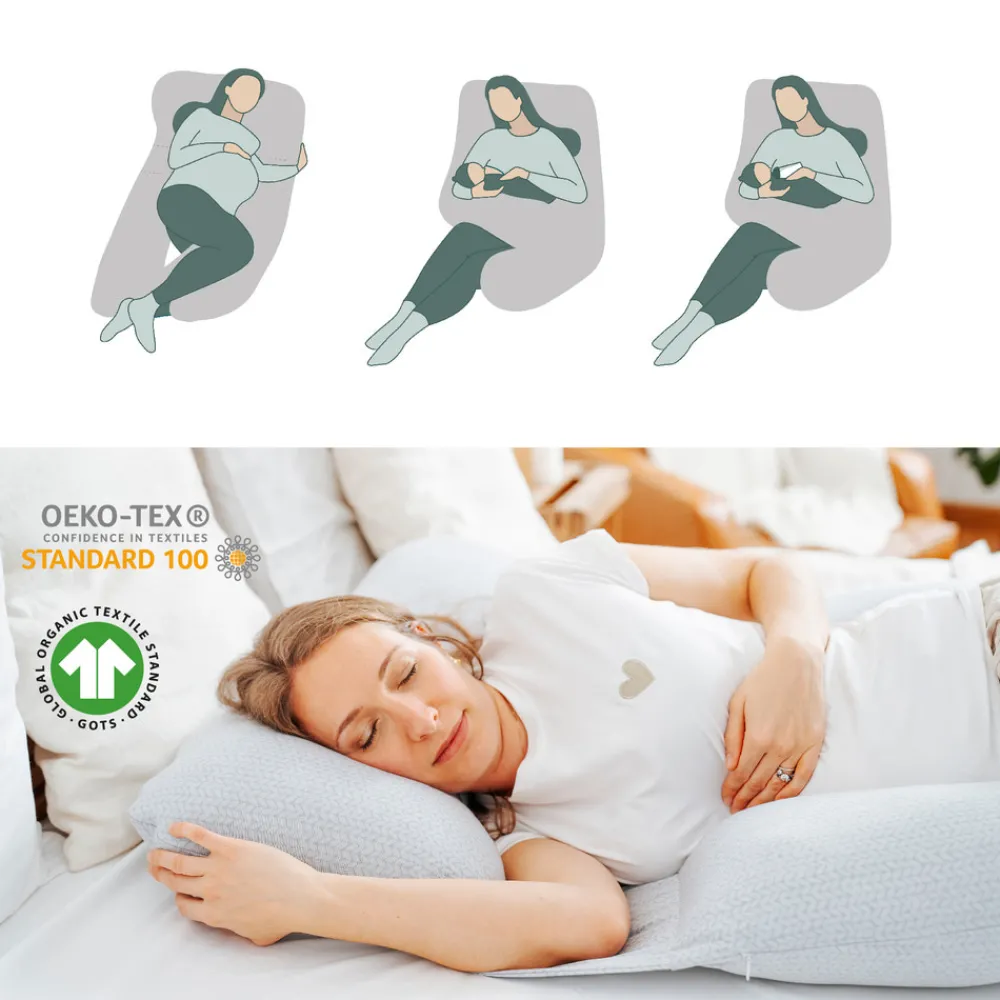 Babymoov Graviditetspude XXL - Mineral grå-Børn Graviditetspuder|Ammepuder