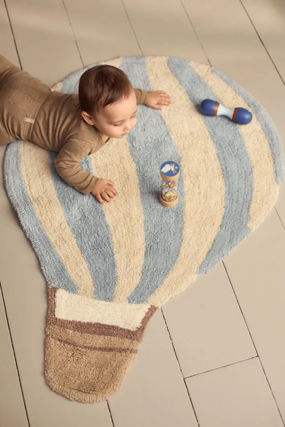 Filibabba Gulvtæppe - Luftballon - Pearl Blue-Børn Gulvtæpper