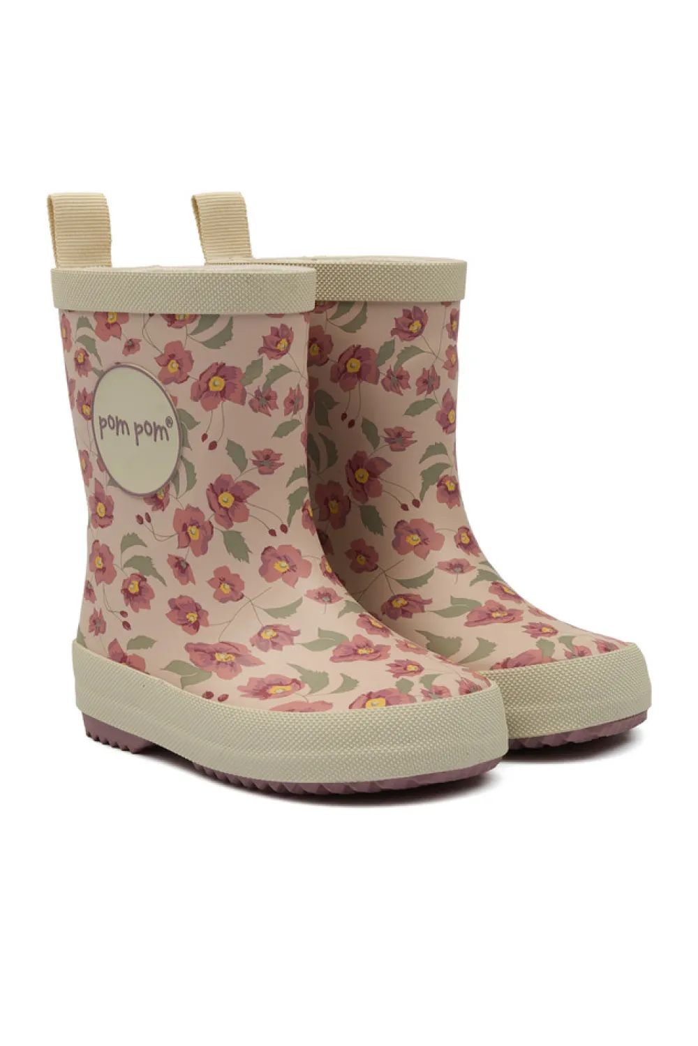 Pompom Gummistøvle AOP - Autumn anemone- Lange Gummistøvler