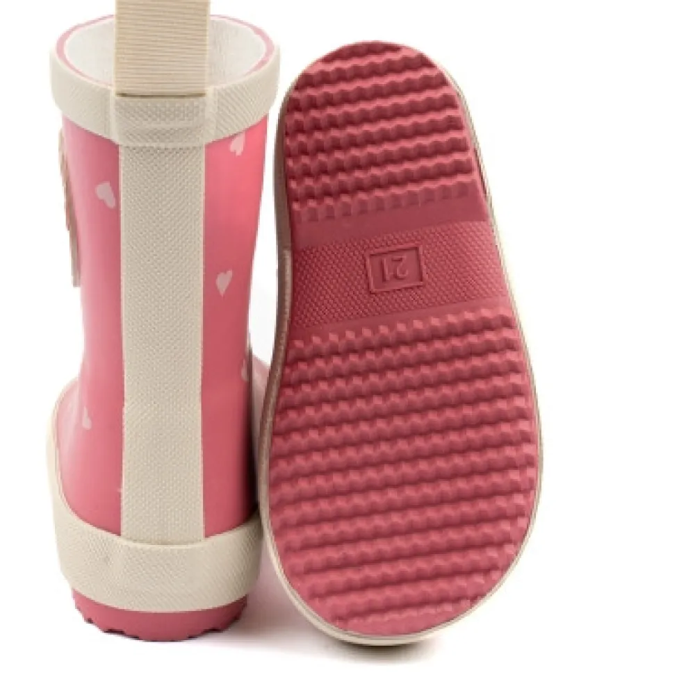 Pompom Gummistøvle AOP - HEART AOP- Lange Gummistøvler