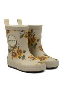 Pompom Gummistøvle AOP - Sunflower- Lange Gummistøvler