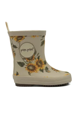 Pompom Gummistøvle AOP - Sunflower- Lange Gummistøvler