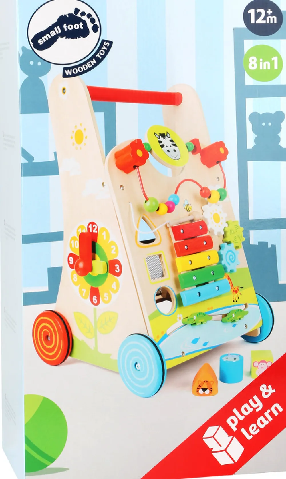 SMALL FOOT Gåvogn - Blomster Eng- Gåvogne & Aktivitetsborde