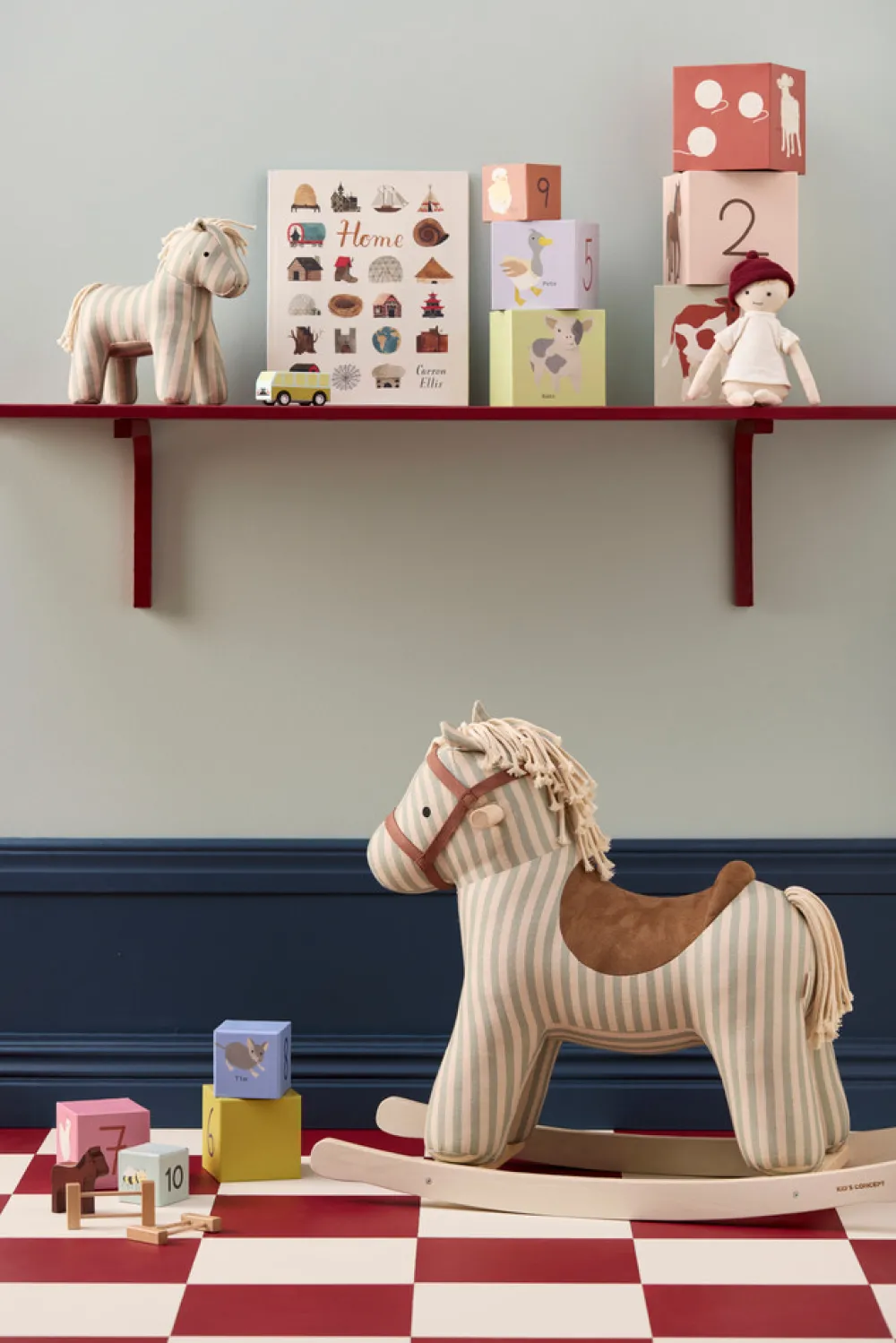 KIDSCONCEP Gyngehest, Sam- Hoppedyr & Gyngeheste