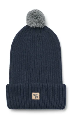 Wheat Habar Strikket Hue - Ink melange- Elefanthuer & Huer