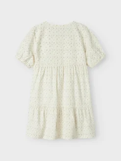 Lil' Atelier Hailey kortærmet løs kjole - COCO MILK- Kjoler