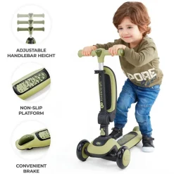 Kinderkraft Halley - grassland green- Løbehjul & Rulleskøjter