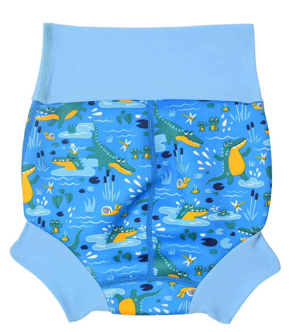 Splash About Happy nappy - Crocodile swamp blue- Blebadebukser