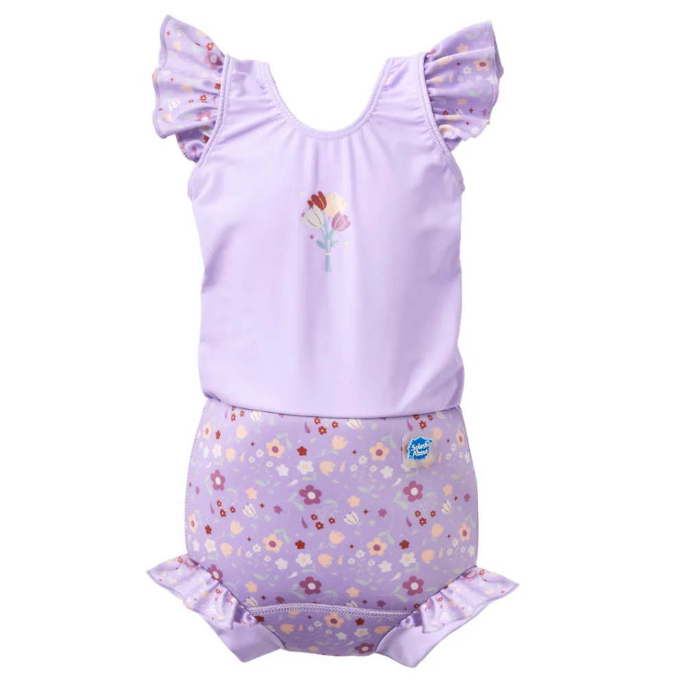 Splash About Happy nappy costume - Lilac spring- Badedragter & Bikinier|Blebadebukser