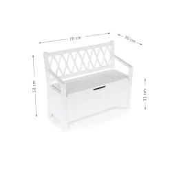 Cam Cam Copenhagen Harlequin Børnebænk - hvid - FSC® Mix-Børn Bænke & Skamler