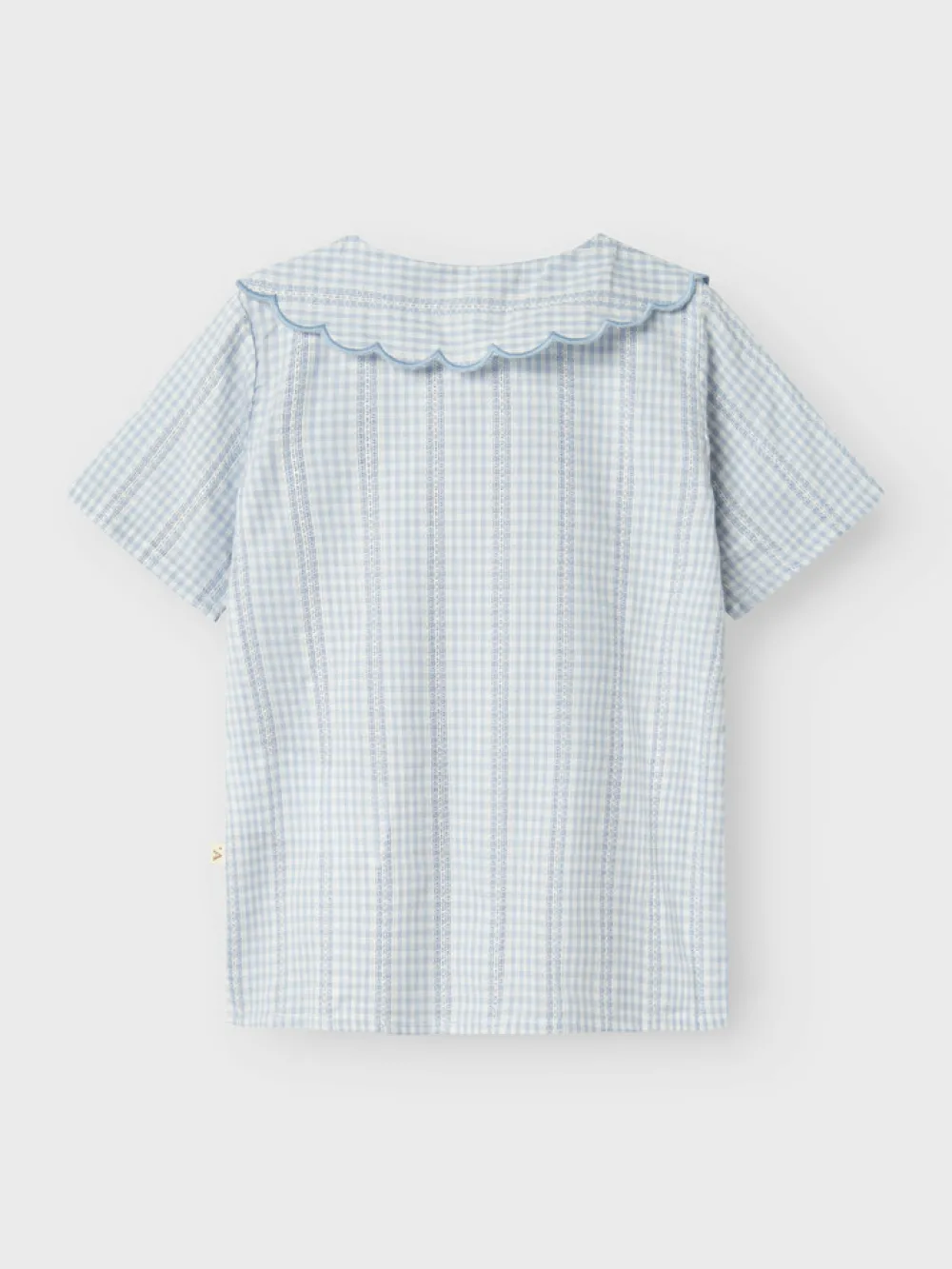 Lil' Atelier Hazelle kortærmet løs skjorte - ZEN BLUE- Skjorter