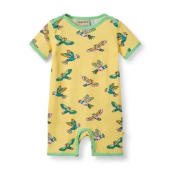 Småfolk Heldragt kortærmet - Custard- Bodystocking Kortærmet