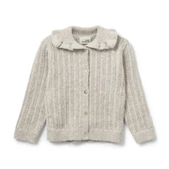 Sofie Schnoor Kids Henny Cardigan - Ecru Melange- Cardigans, Veste & Trøjer
