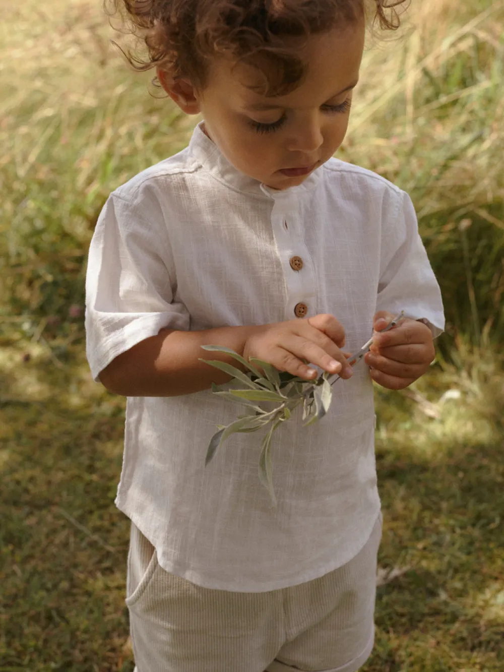 Lil' Atelier Henrik shorts - IRISHCREAM- Shorts