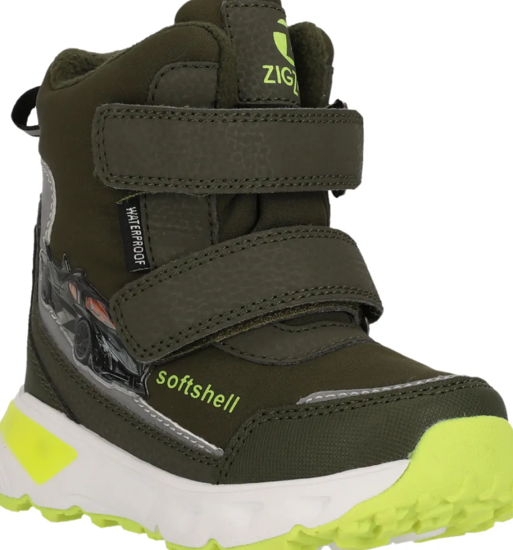 ZIG ZAG Hidol støvle WP / M Lys - Olive Night- Vinterstøvler|Sneakers Med Blink