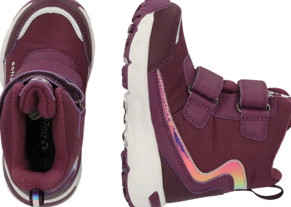 ZIG ZAG Hidol støvle WP / M Lys - Purple Pennant- Vinterstøvler|Sneakers Med Blink
