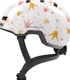 Abus Hjelm Skurb Kid, white crowns, M- Cykelhjelme & Tilbehør|Cykelstole & Hjelme