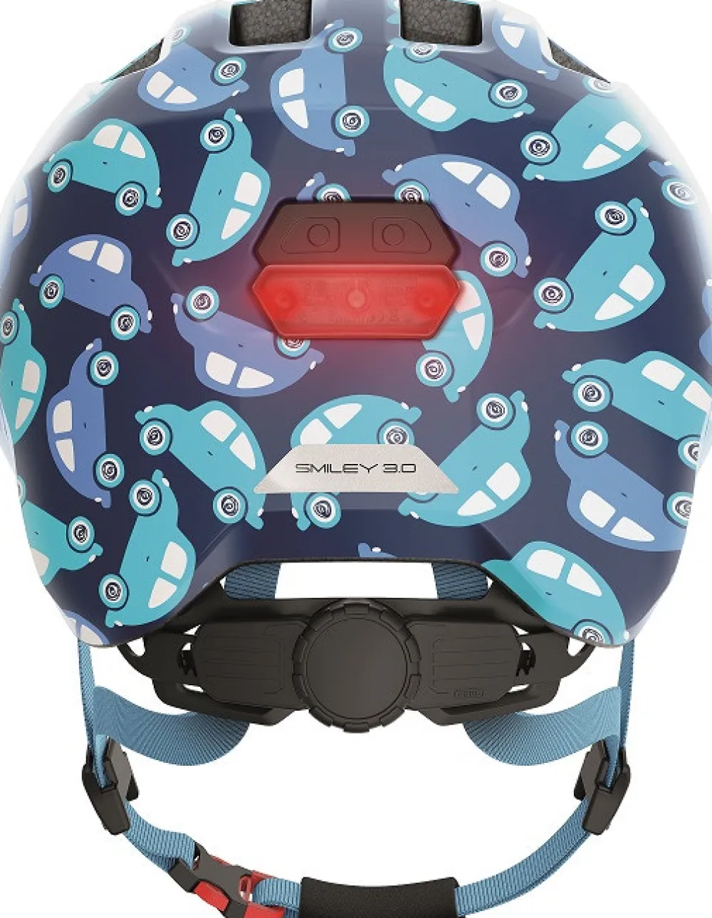 Abus Hjelm Smiley 3.0 LED, blue car*, S- Cykelhjelme & Tilbehør|Cykelstole & Hjelme