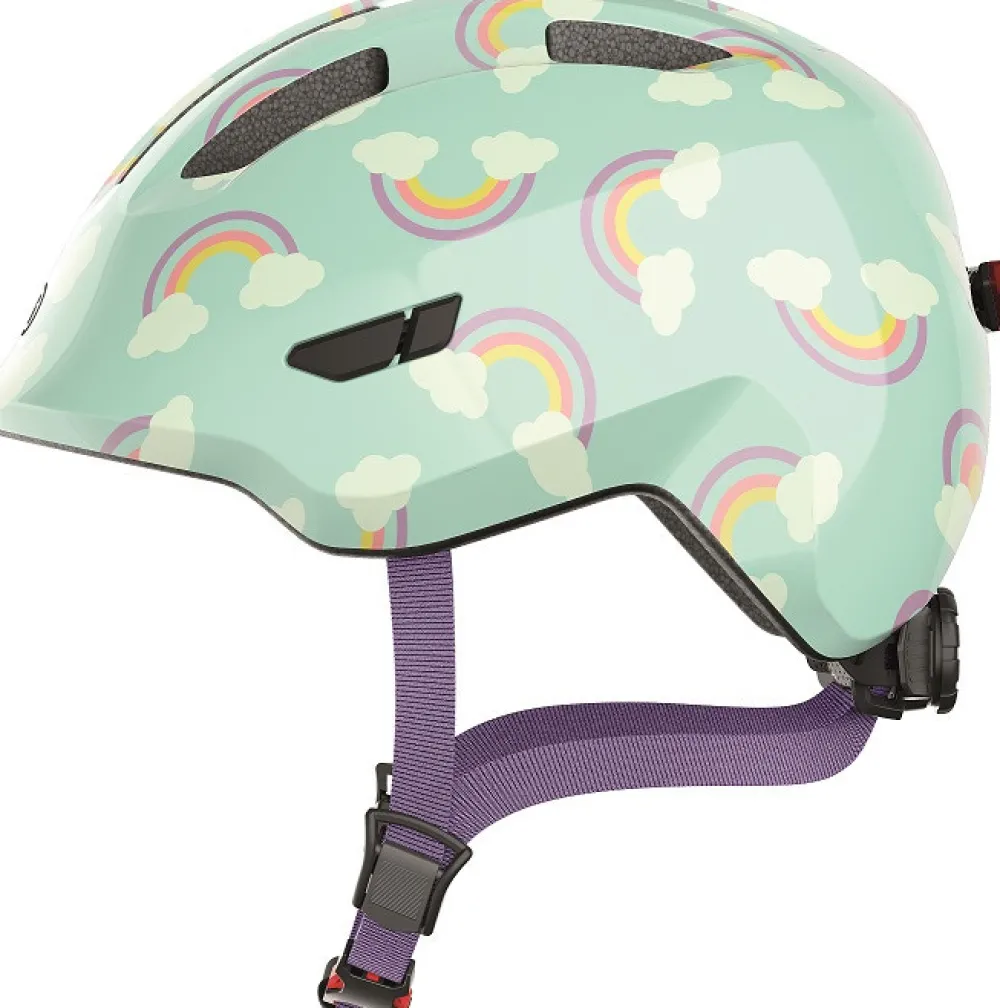 Abus Hjelm Smiley 3.0 LED, blue rainbow*, M- Cykelhjelme & Tilbehør|Cykelstole & Hjelme