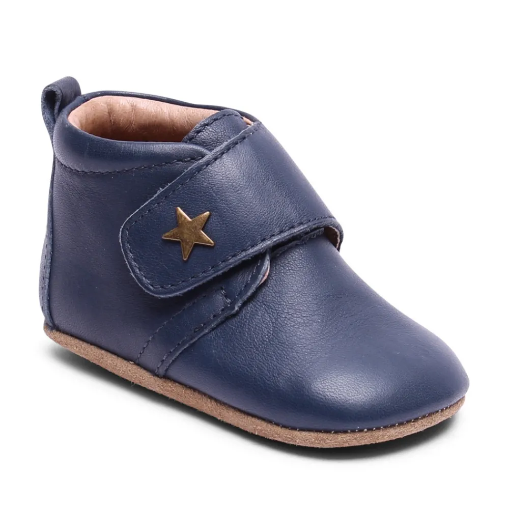 Bisgaard Hjemmesko, Velcro Star - 21 Navy- Hjemmesko