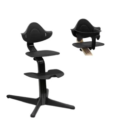 Stokke Nomi Højstol bøg - black inkl. babysæt-Børn Højstole Med Tilbehør