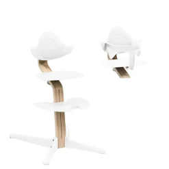 Stokke Nomi Højstol bøg - natural white inkl. babysæt-Børn Højstole Med Tilbehør