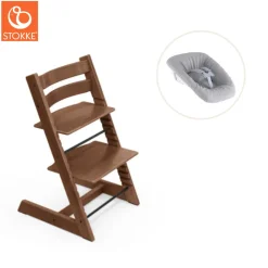 Tripp Trapp® Højstol bøg inkl. newborn sæt - Warm Brown-Børn Højstole Med Tilbehør