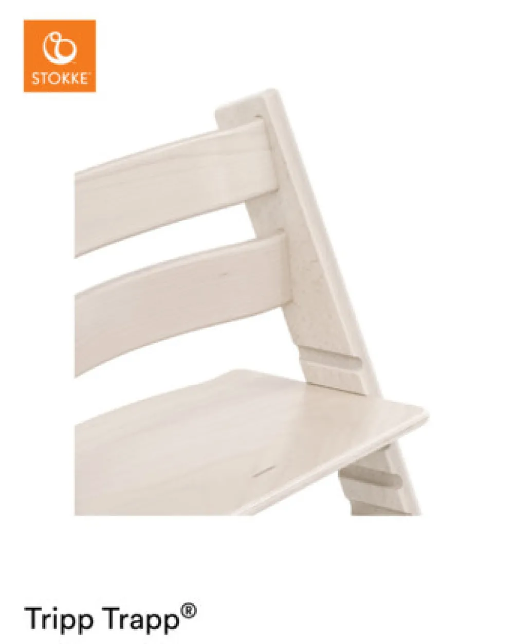 Tripp Trapp® Højstol bøg inkl. newborn sæt - whitewash-Børn Højstole Med Tilbehør