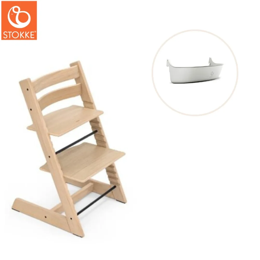 Tripp Trapp® Højstol inkl. storage opbevaring - eg natur-Børn Højstole Med Tilbehør