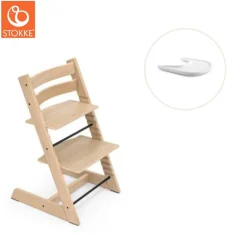 Stokke® / Tripp Trapp® Højstol inkl. tray - natur/hvid-Børn Højstole Med Tilbehør