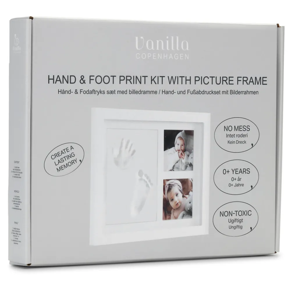 Vanilla COPENHAGEN Hånd & Fodaftryk sæt med billedramme- Hånd- & Fodaftryk