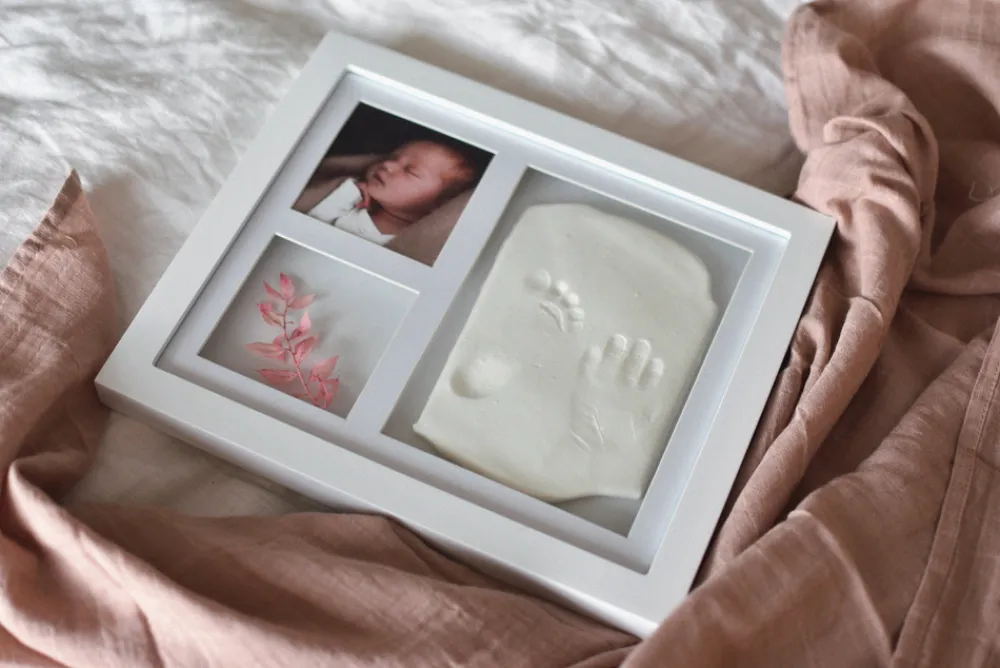 Vanilla COPENHAGEN Hånd & Fodaftryk sæt med billedramme- Hånd- & Fodaftryk
