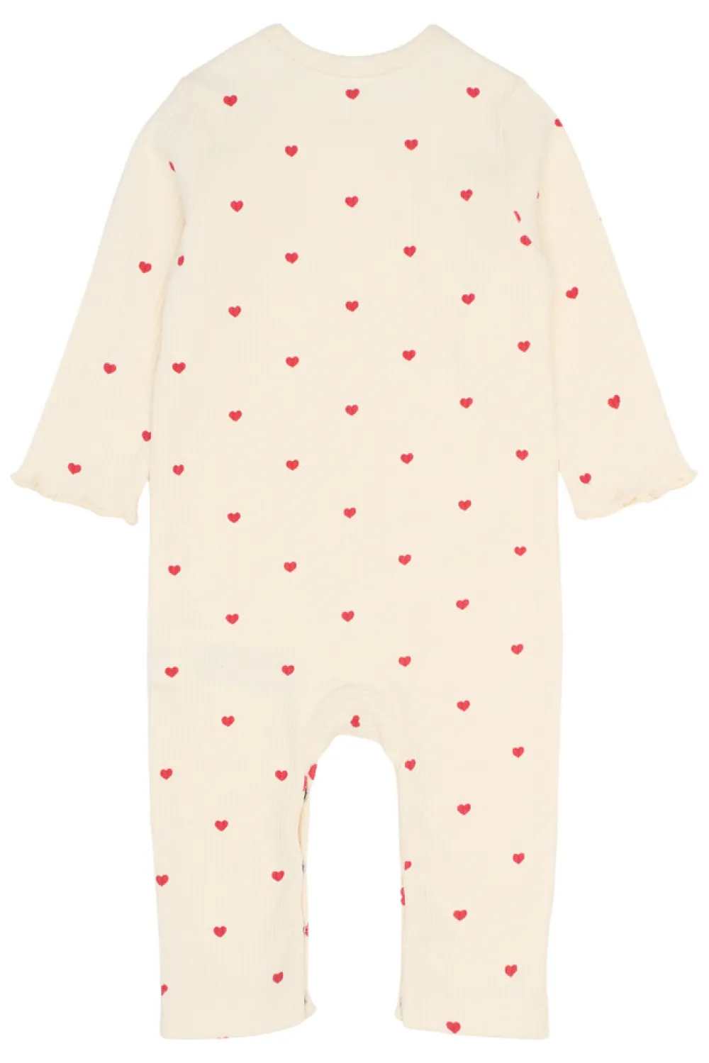 The New Siblings Holiday Heart Rib Jumpsuit - GARDENIA- Juletøj|Heldragter U. Fod