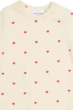 The New Siblings Holiday Heart Rib Jumpsuit - GARDENIA- Juletøj|Heldragter U. Fod