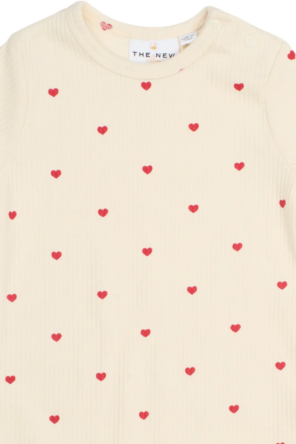 The New Siblings Holiday Heart Rib Jumpsuit - GARDENIA- Juletøj|Heldragter U. Fod