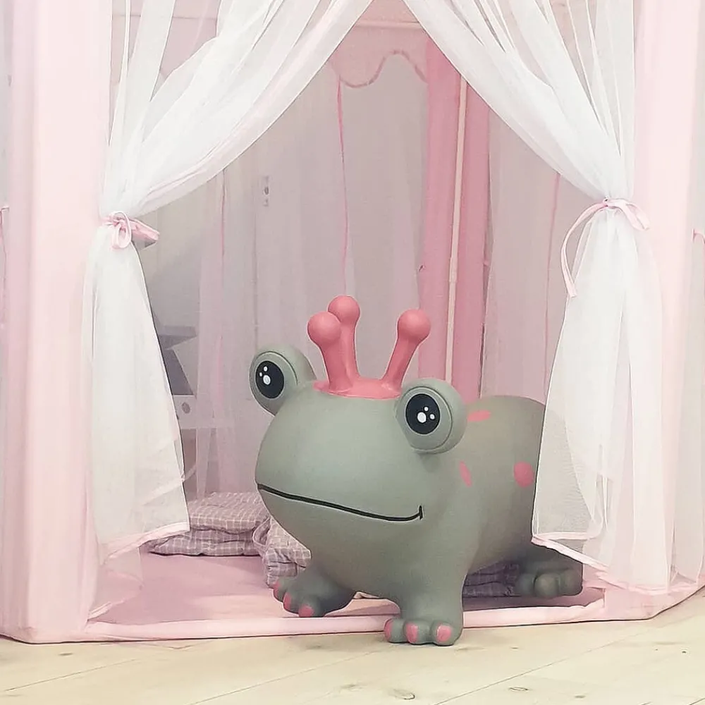 Magni Hoppe Frø - Grå Og Lyserød- Hoppedyr & Gyngeheste