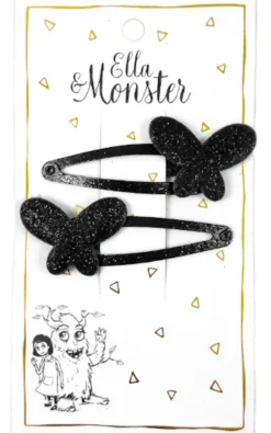 Ella & Monster Hårclips Black Butterfly- Festtøj & Tilbehør
