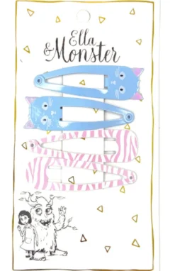 Ella & Monster Hårclips Cat Combi- Festtøj & Tilbehør