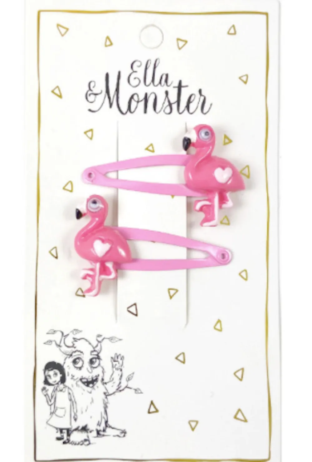 Ella & Monster Hårclips Pink Flamingo- Festtøj & Tilbehør