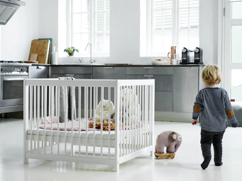 Hoppekids Hørmadras Til Kravlegård, 3x80x86, Hvid-Børn Madrasser